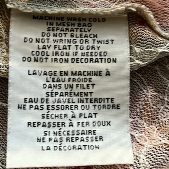 Ralph Lauren Denim & Supply Floral Sheer Long Sleeve Top with Lace Detail - Picture 12 of 13